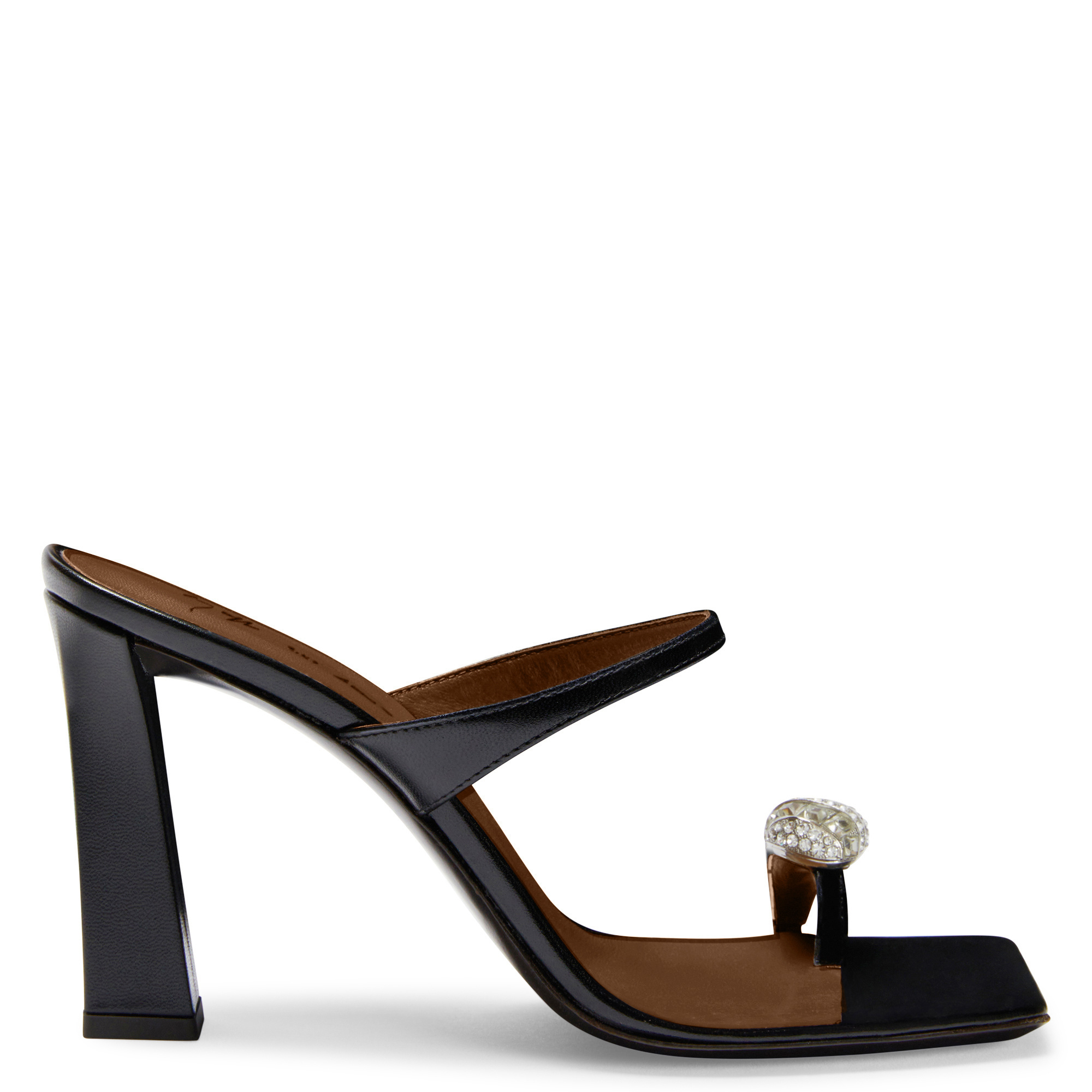 Giuseppe Zanotti 90mm Icon Ring Sandals In Black