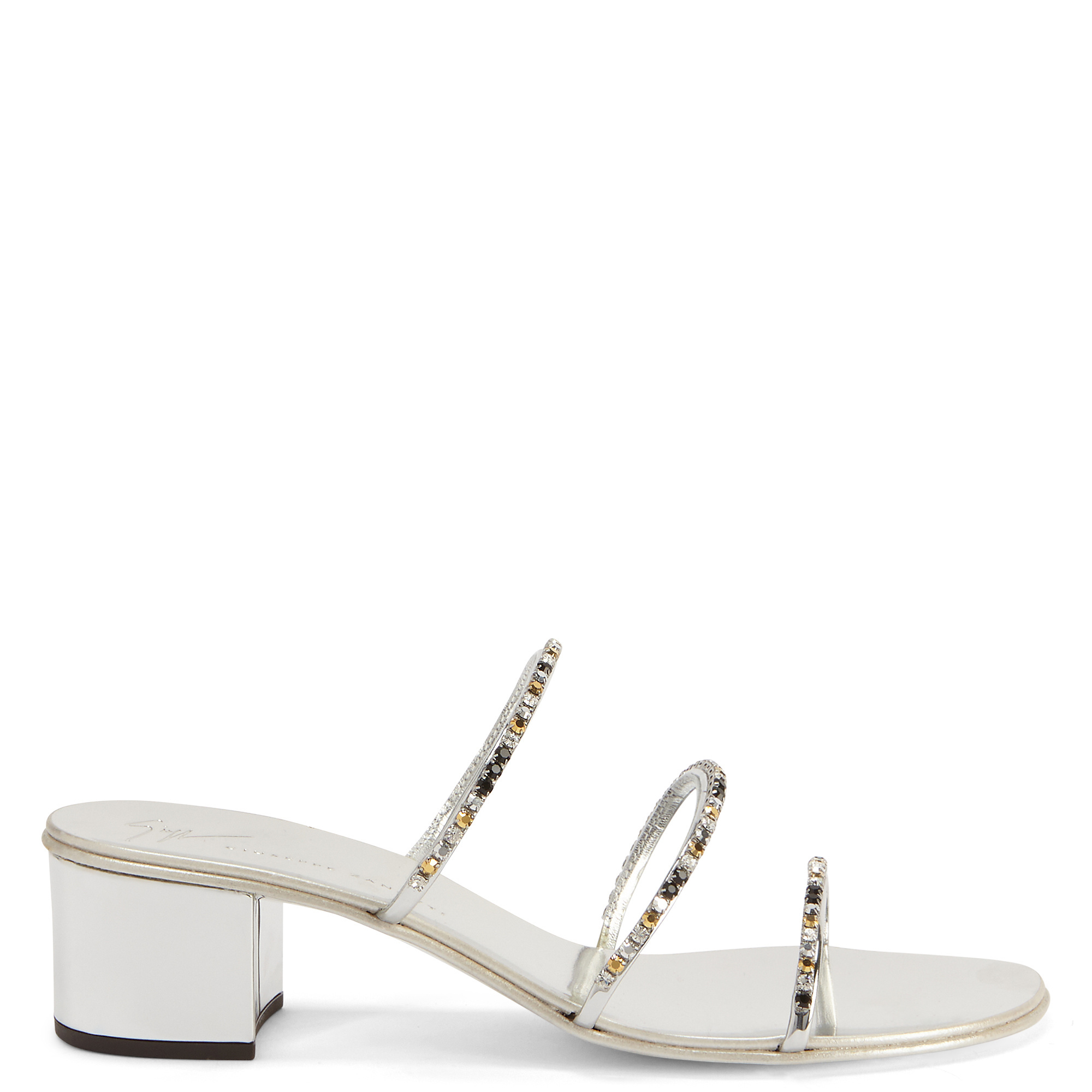 Giuseppe Zanotti Crystal-embellished Heeled Sandals In Silver
