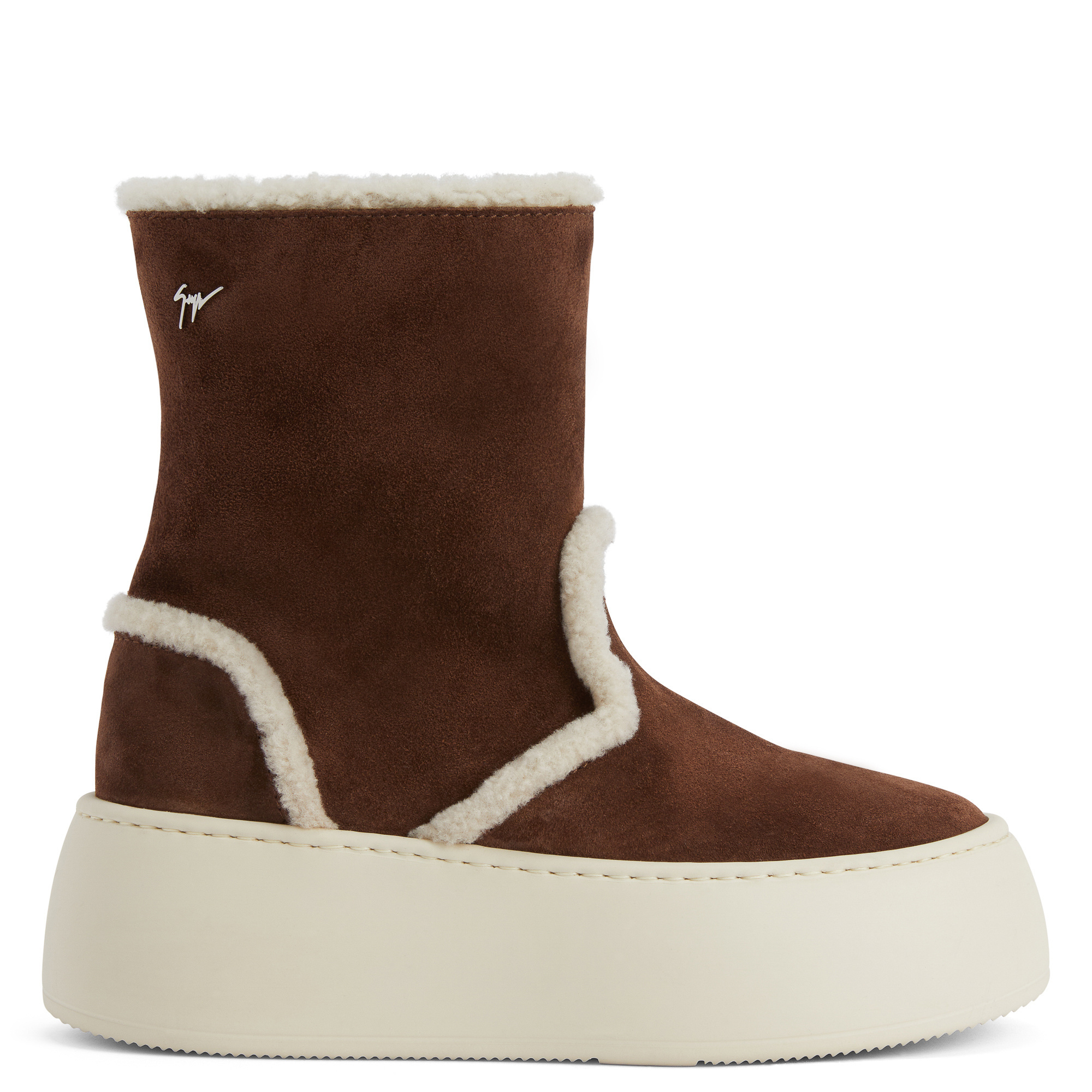 Giuseppe Zanotti Gz League Fur Bootie In Brown