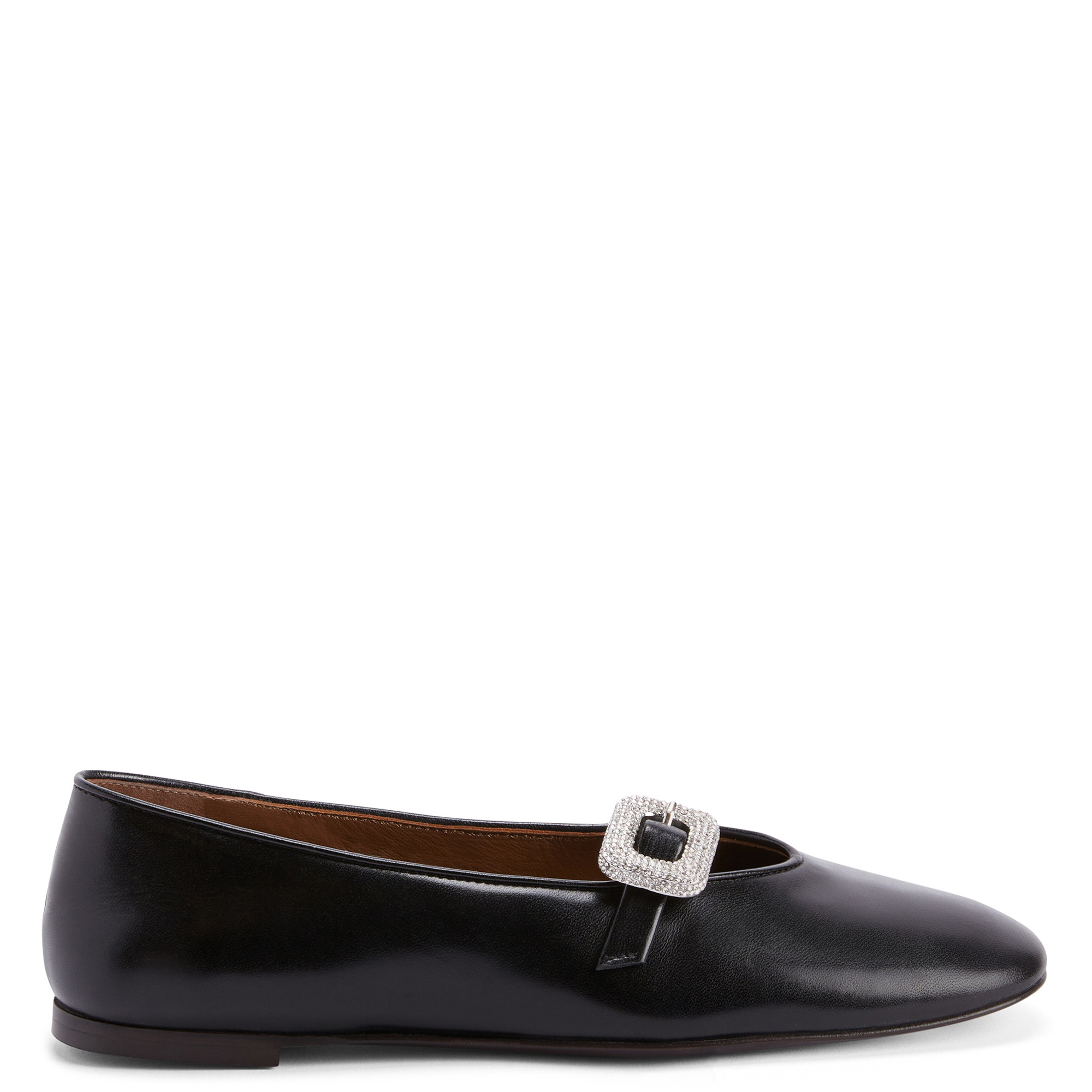 Giuseppe Zanotti Georgia Buckle Ballerina Shoes In Black
