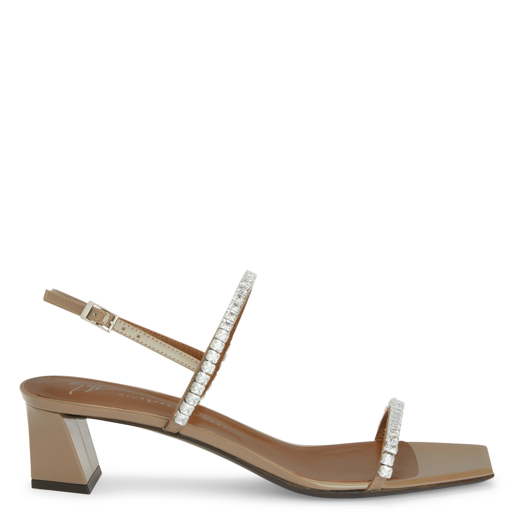 Giuseppe Zanotti Valentine Crystal Slingback-sandalen 45mm In Grey