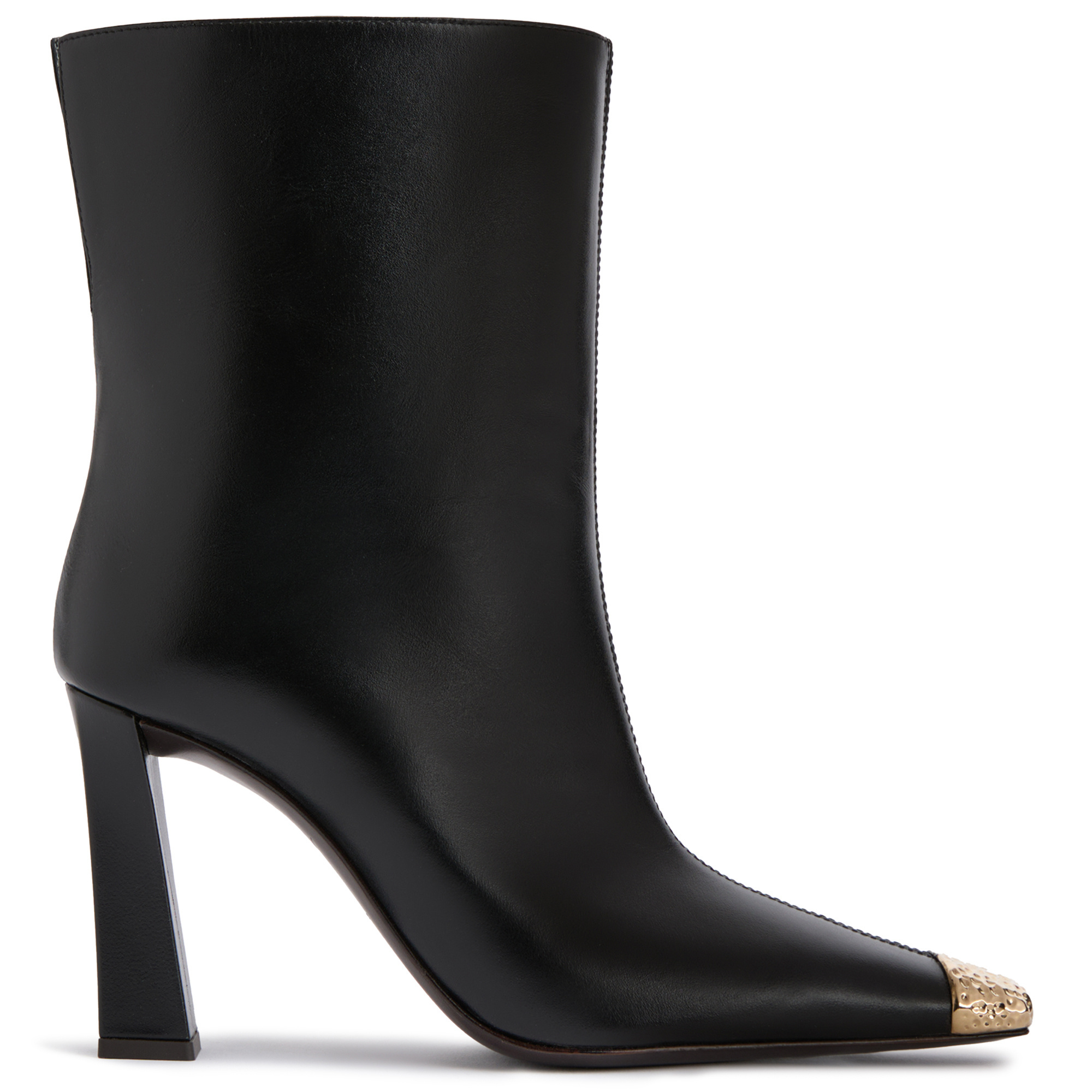 Giuseppe Zanotti Metallic-toe Block-heel Boots In Black